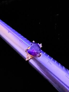 captivating Purple cocktail Heart Ring